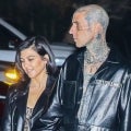 Kourtney Kardashian and Travis Barker Sport Matching Leather Looks