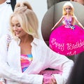 Margot Robbie Celebrates Birthday With a Barbie Cake While On Set