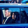 Meghan Markle, Prince Harry Arrive at Palace to Receive Queen's Coffin