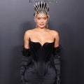 Kylie Jenner Shuffles Onto Red Carpet in Fitted Gown and Crown