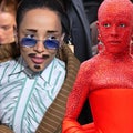 Doja Cat Stuns in Crystals and Facial Hair at Paris Fashion Week