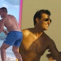 Tom Brady and Rob Gronkowski Channel 'Top Gun' for Shirtless Beach Football 