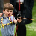 Prince Louis Practices Archery During First Official Royal Engagement