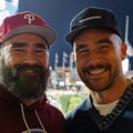 Travis and Jason Kelce Attend Baseball Game Without Taylor Swift