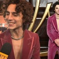 Timothée Chalamet on Going Shirtless in Chilly Weather at 'Wonka' Premiere (Exclusive)