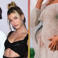 Hailey Bieber Shows Off New Angle of Her Baby Bump in White Lace Gown