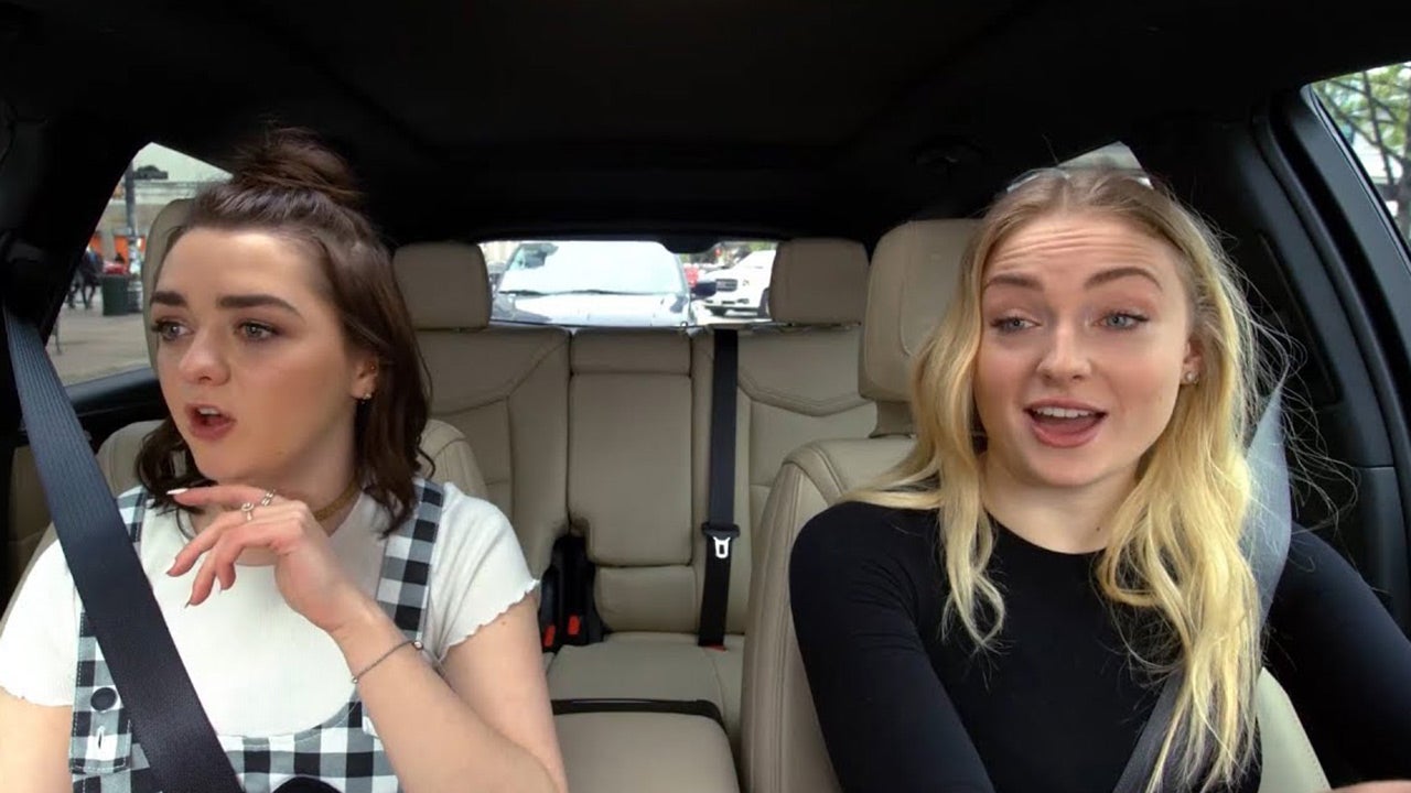 sophie turner and maisie williams game of thrones carpool karaoke