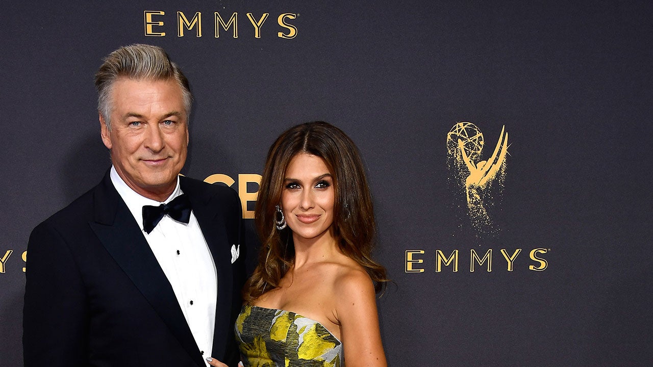 Alec Baldwin and Hilaria Baldwin at 2017 Emmys