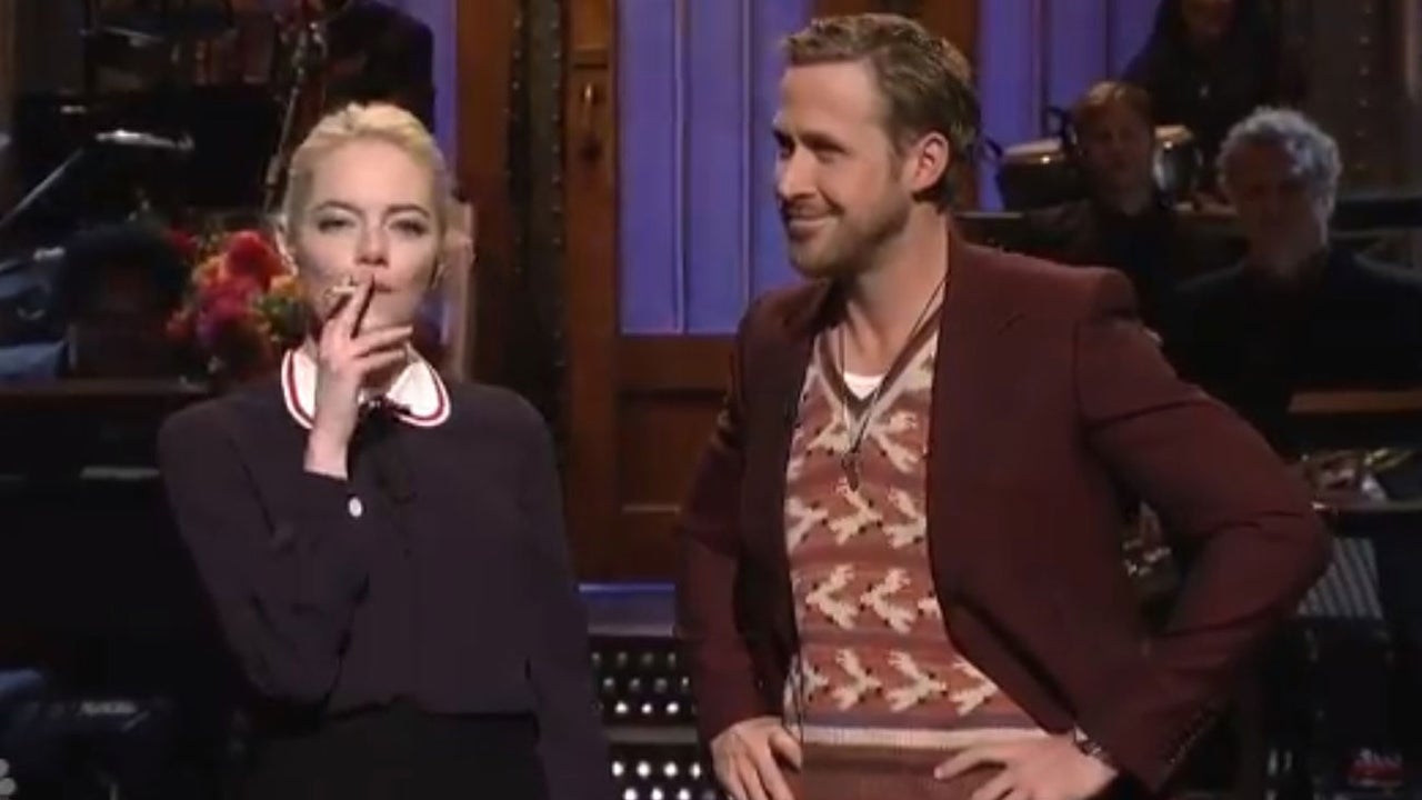 Emma Stone and Ryan Gosling in SNL Season 43 Monologue