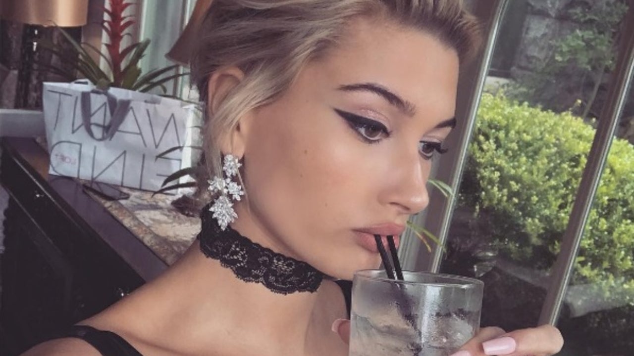 Hailey Baldwin at sister's wedding 090317