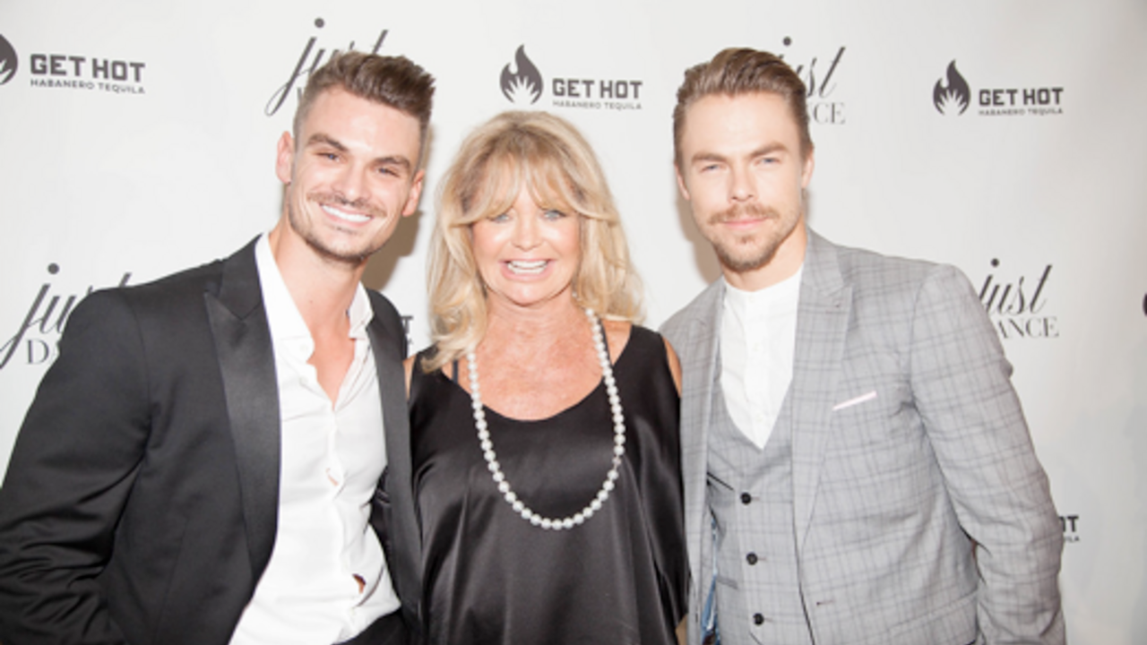 Julz Tocker, Goldie Hawn and Derek Hough