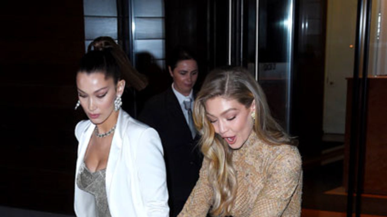 Gigi Hadid nearly took a tumble with sister Bella