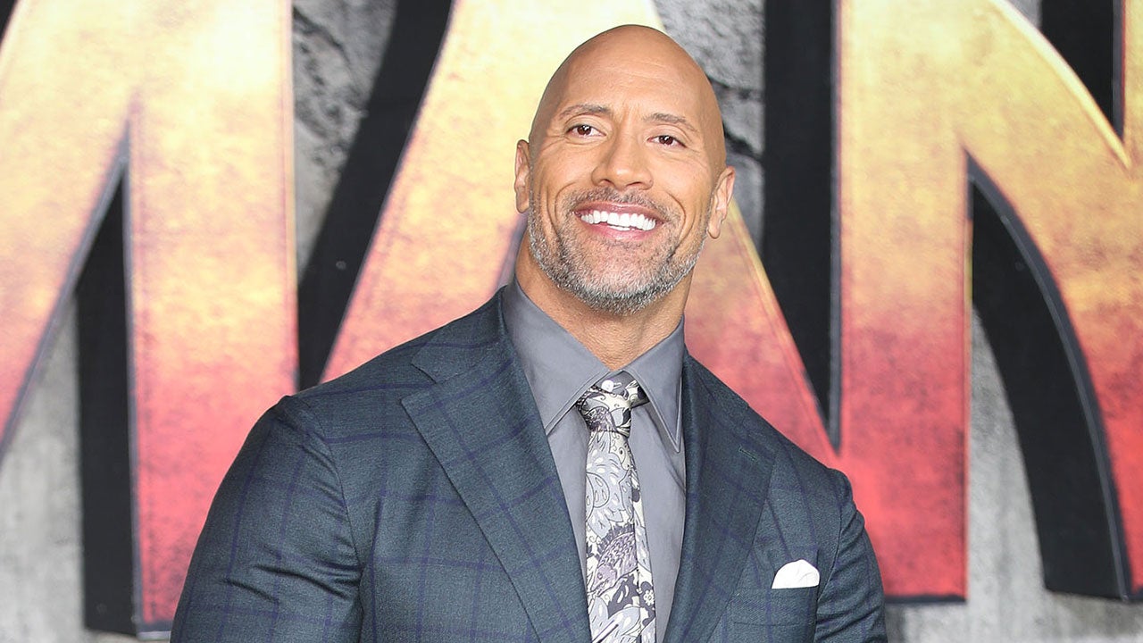 Dwayne Johnson at Jumanji premiere in London