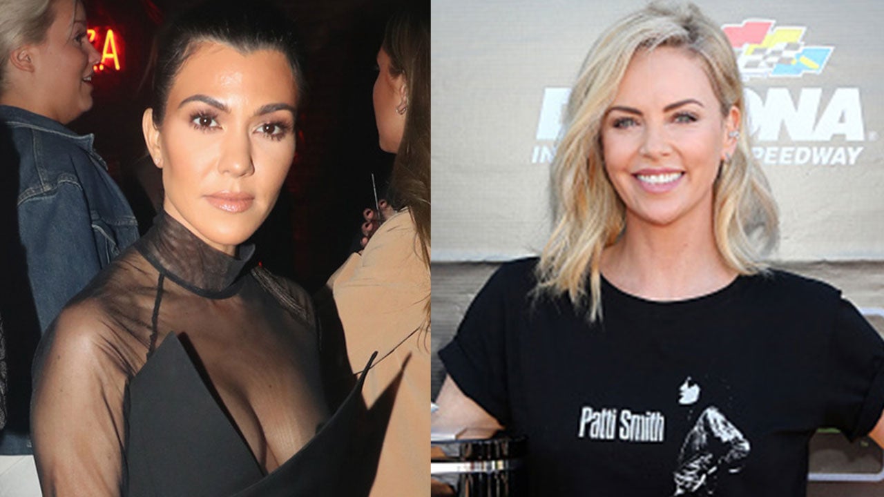 Kourtney Kardashian and Charlize Theron