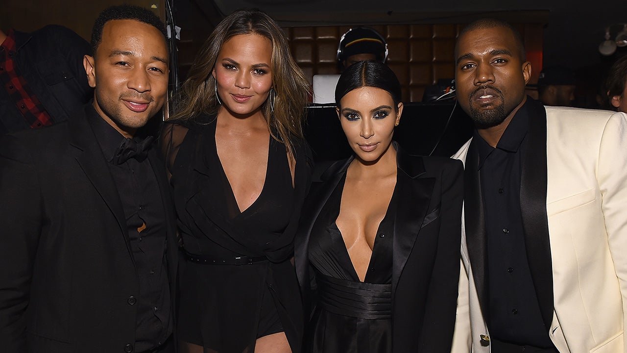 John Legend, Chrissy Teigen, Kim Kardashian, Kanye West