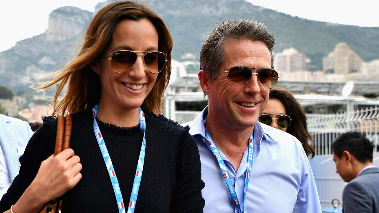 Hugh Grant and New Wife Anna Eberstein at Monaco Grand Prix on May 27.