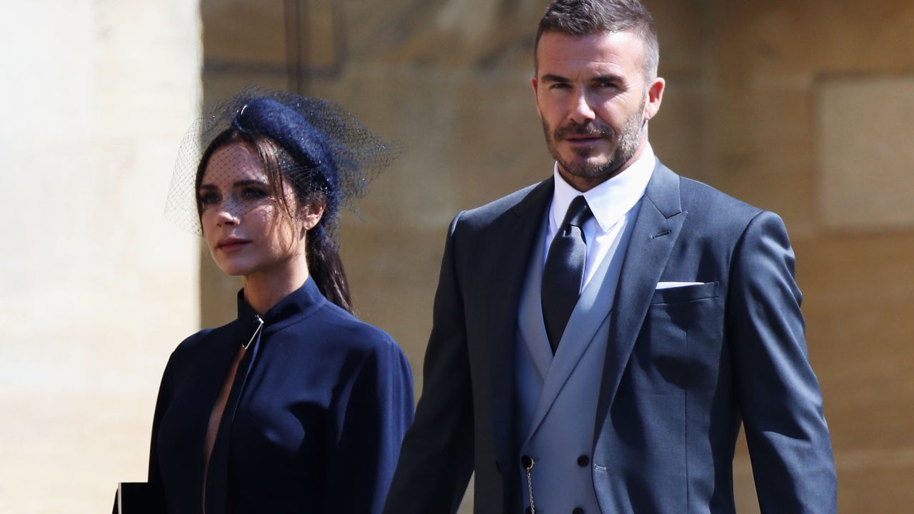 Victoria and David Beckham at royal wedding