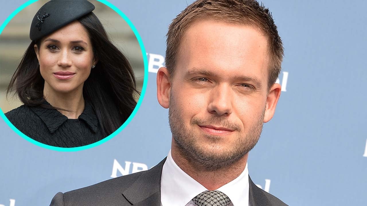 Patrick J. Adams and 'Suits' co-star Meghan Markle (inset)