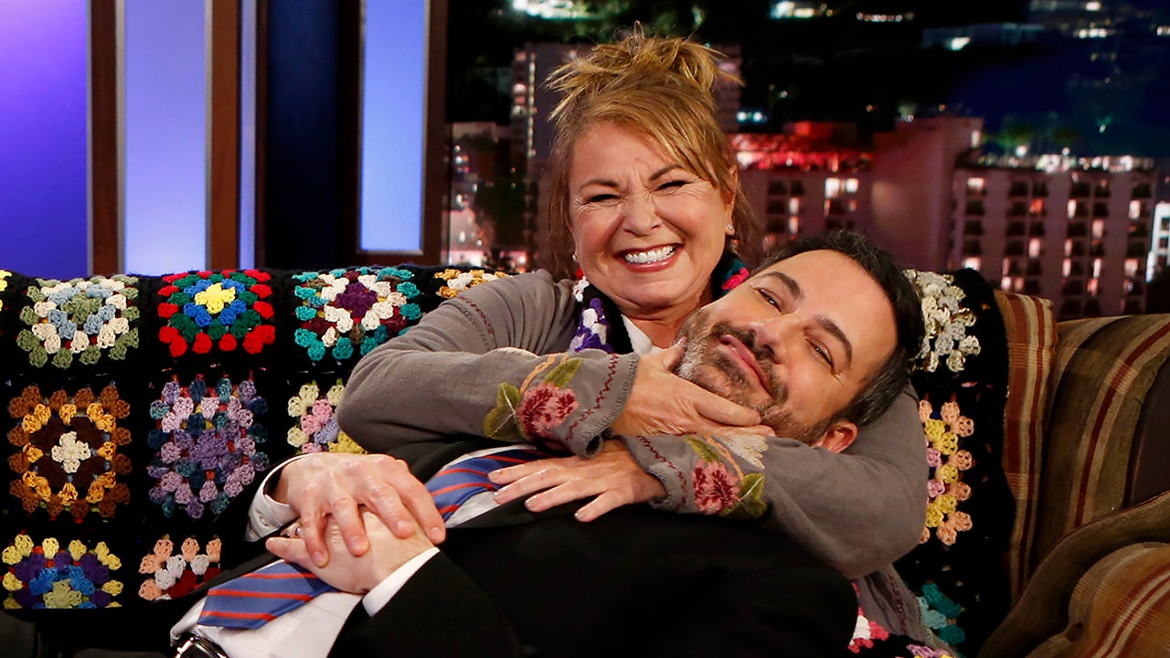 Roseanne Barr and Jimmy Kimmel