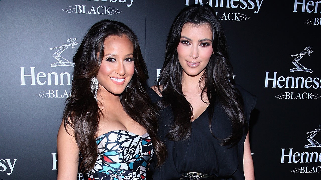 Adrienne Bailon and Kim Kardashian