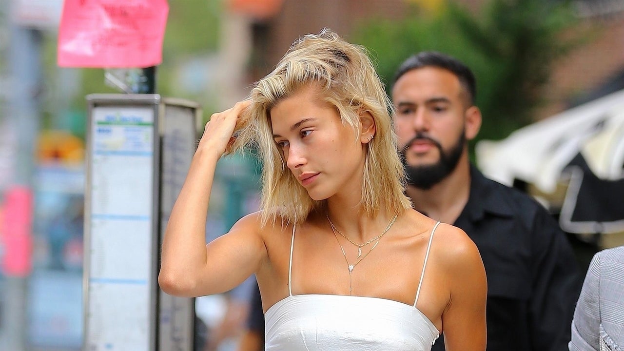 Hailey Baldwin short white dress