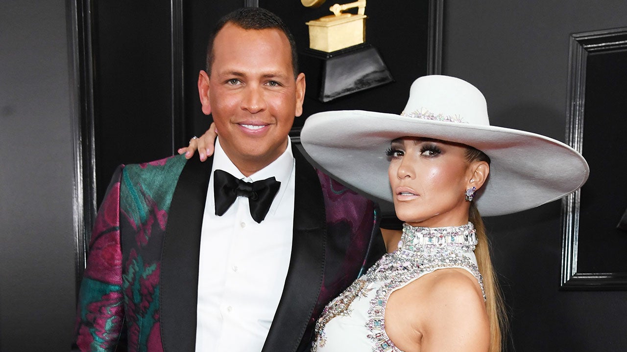 Alex Rodriguez and Jennifer Lopez at grammys 2019