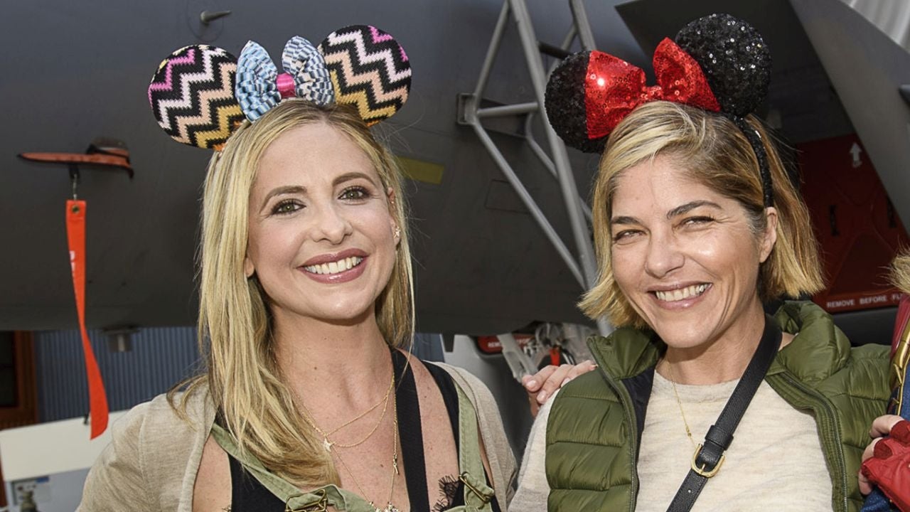 Sarah Michelle Gellar and Selma Blair at Disneyland