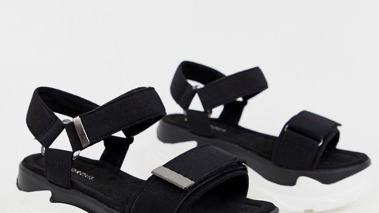 Chunky Asymmetric Sandal | boohoo