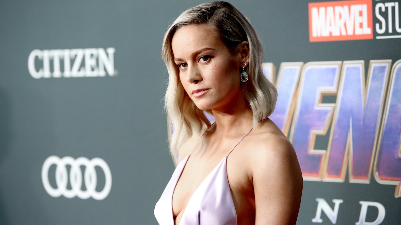 Brie Larson Rocks a Red Lingerie Dress With Lacy Underboob