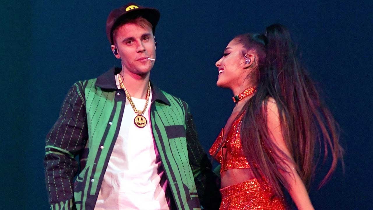 Justin Bieber and Ariana Grande perform at coachella weekend 2