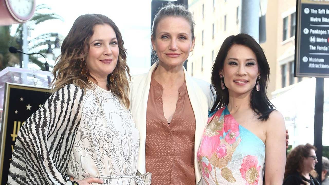 Drew Barrymore, Cameron Diaz, and Lucy Liu at the Hollywood Walk of Fame ceremony on May 1.