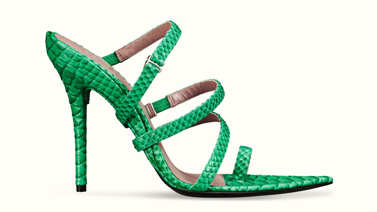 fenty green sandals