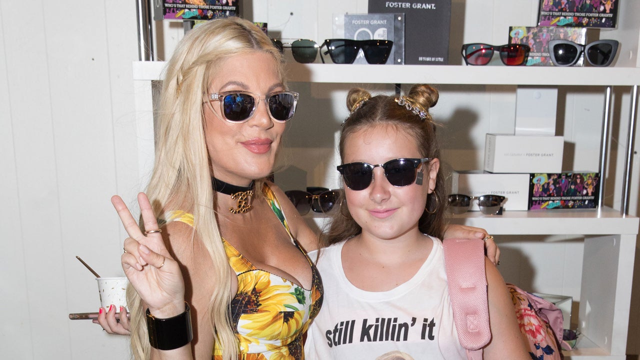 Tori Spelling and daughter at Backstage Creations Celebrity Retreat At Teen Choice 2019