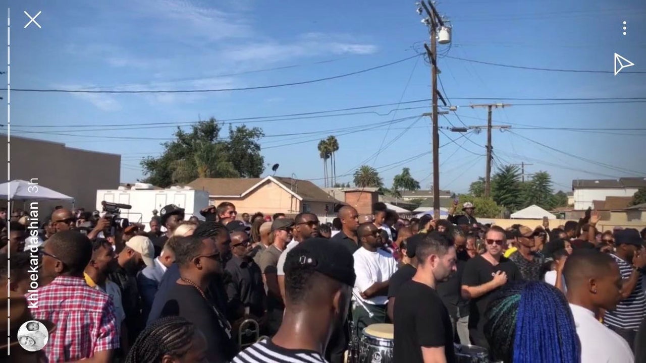 UpscaleHype - Kanye Daps Brad Pitt Sunday Service show in Watts