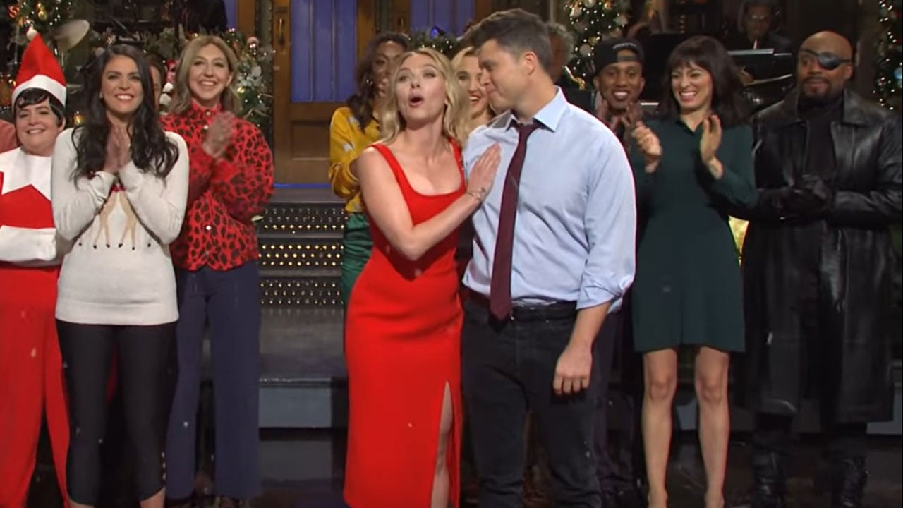 Scarlett Johansson and Colin Jost on 'SNL'