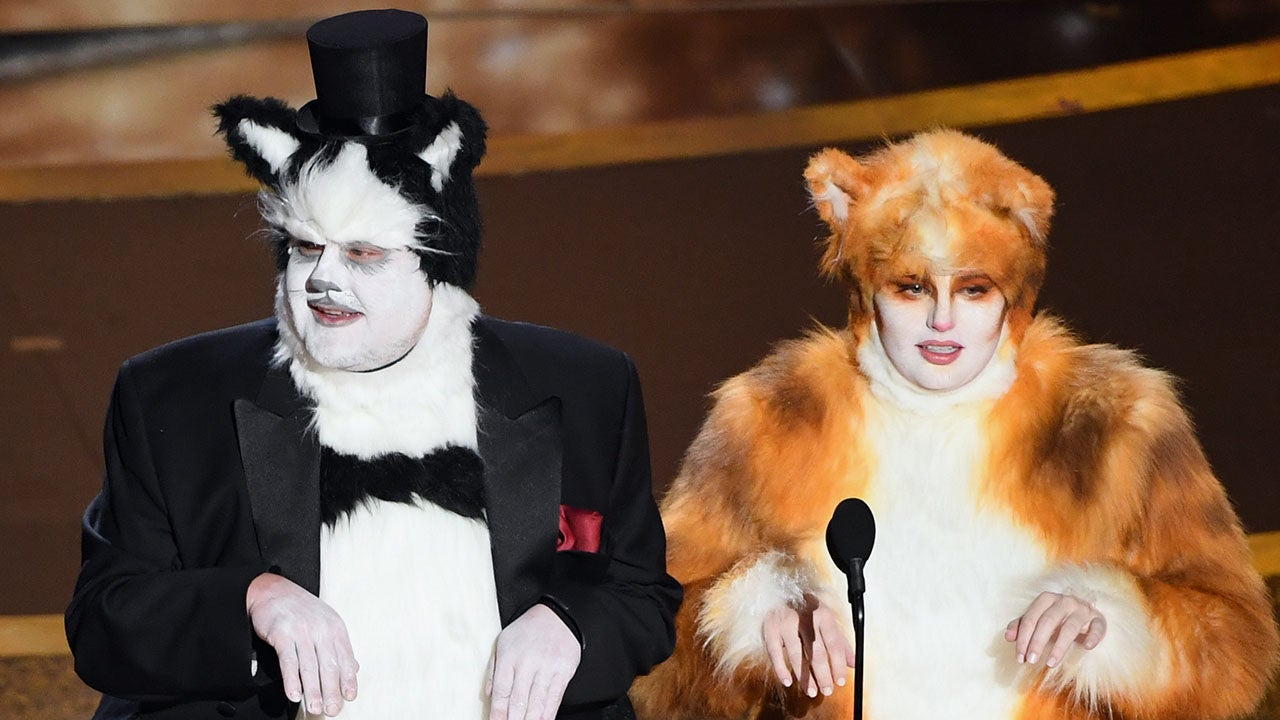 James Corden and Rebel Wilson Poke Fun at 'Cats' During 2020 Oscars ...