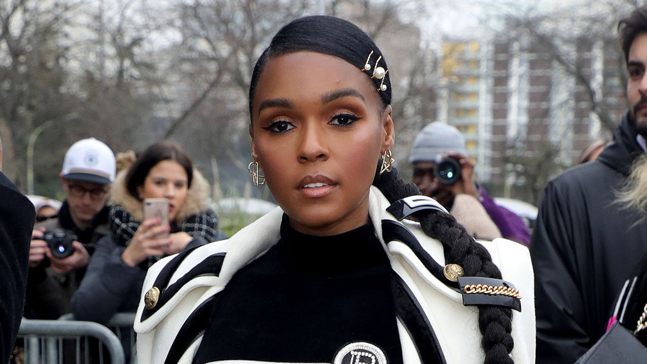 Janelle Monae at the Balmain show as part of the Paris Fashion Week