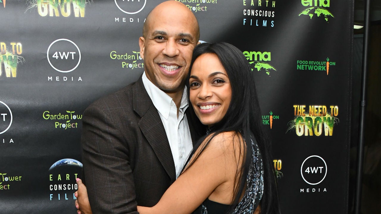 Cory Booker and Rosario Dawson