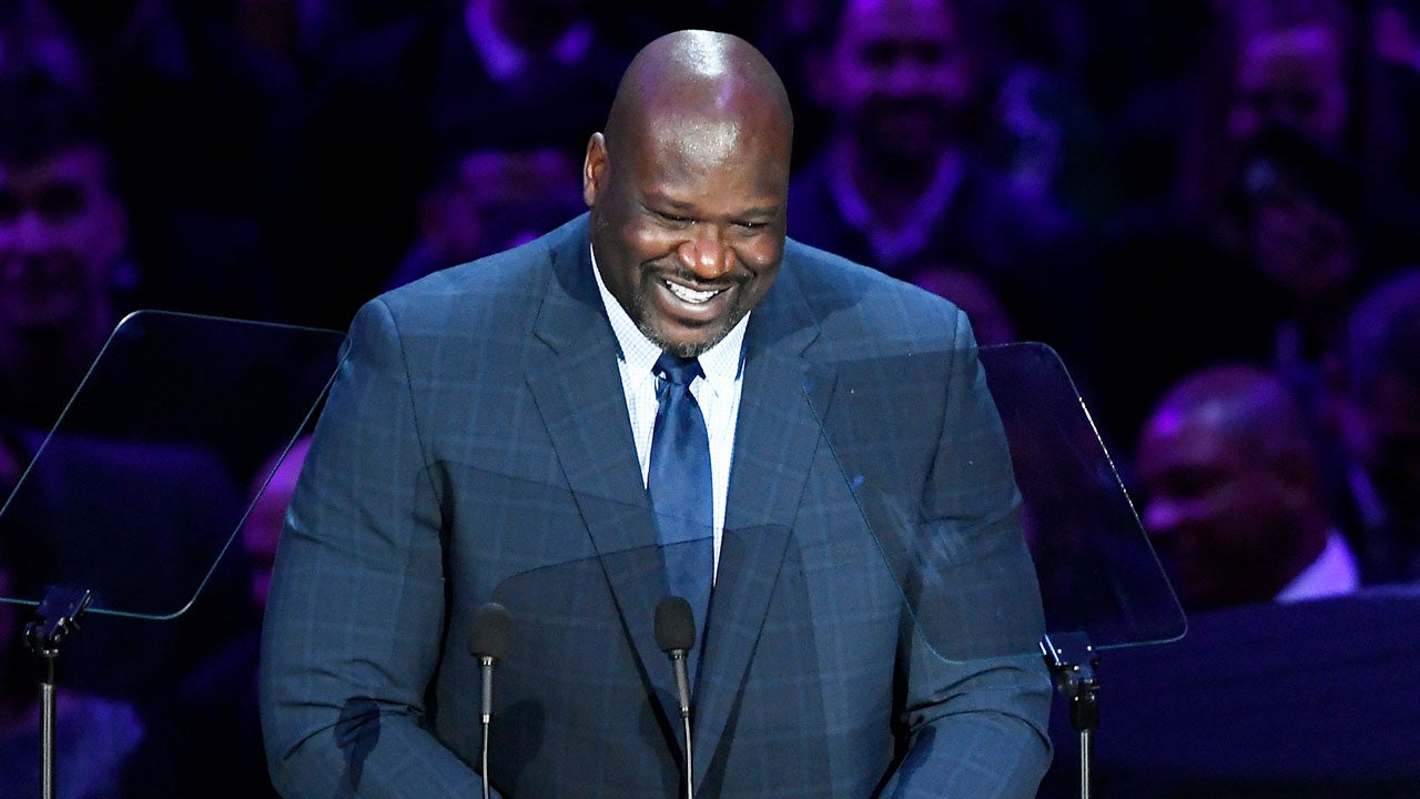 Shaquille O'Neal speaks during The Celebration of Life for Kobe & Gianna Bryant