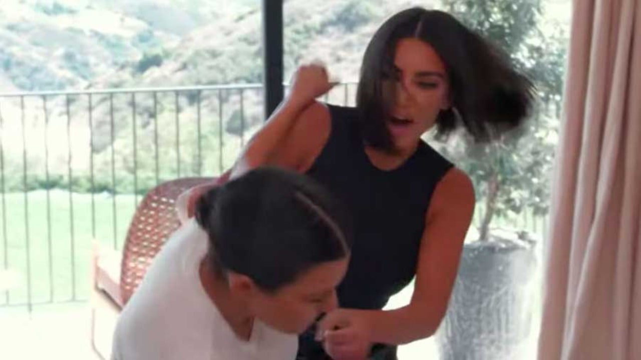 Kim and Kourtney Kardashian in 'KUWTK'