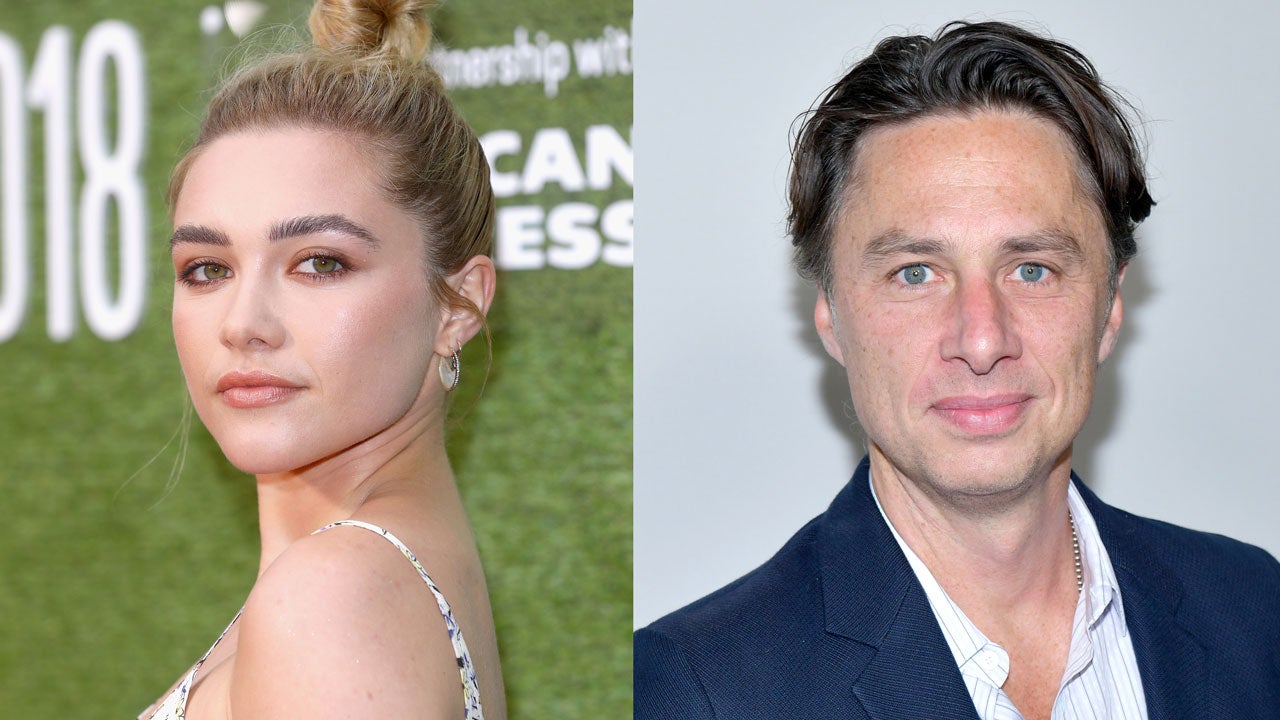 Florence Pugh and Zach Braff - split