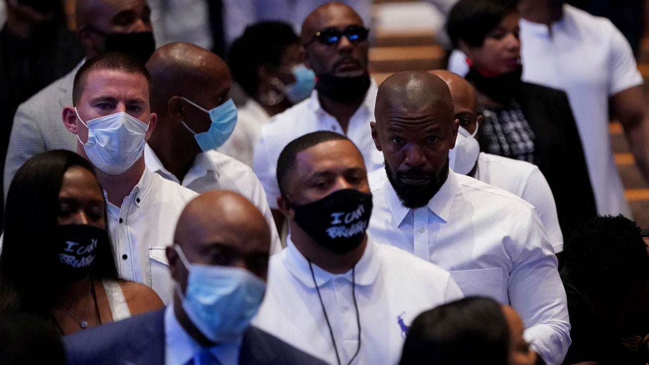 Channing Tatum and Jamie Foxx attend George Floyd's Houston funeral