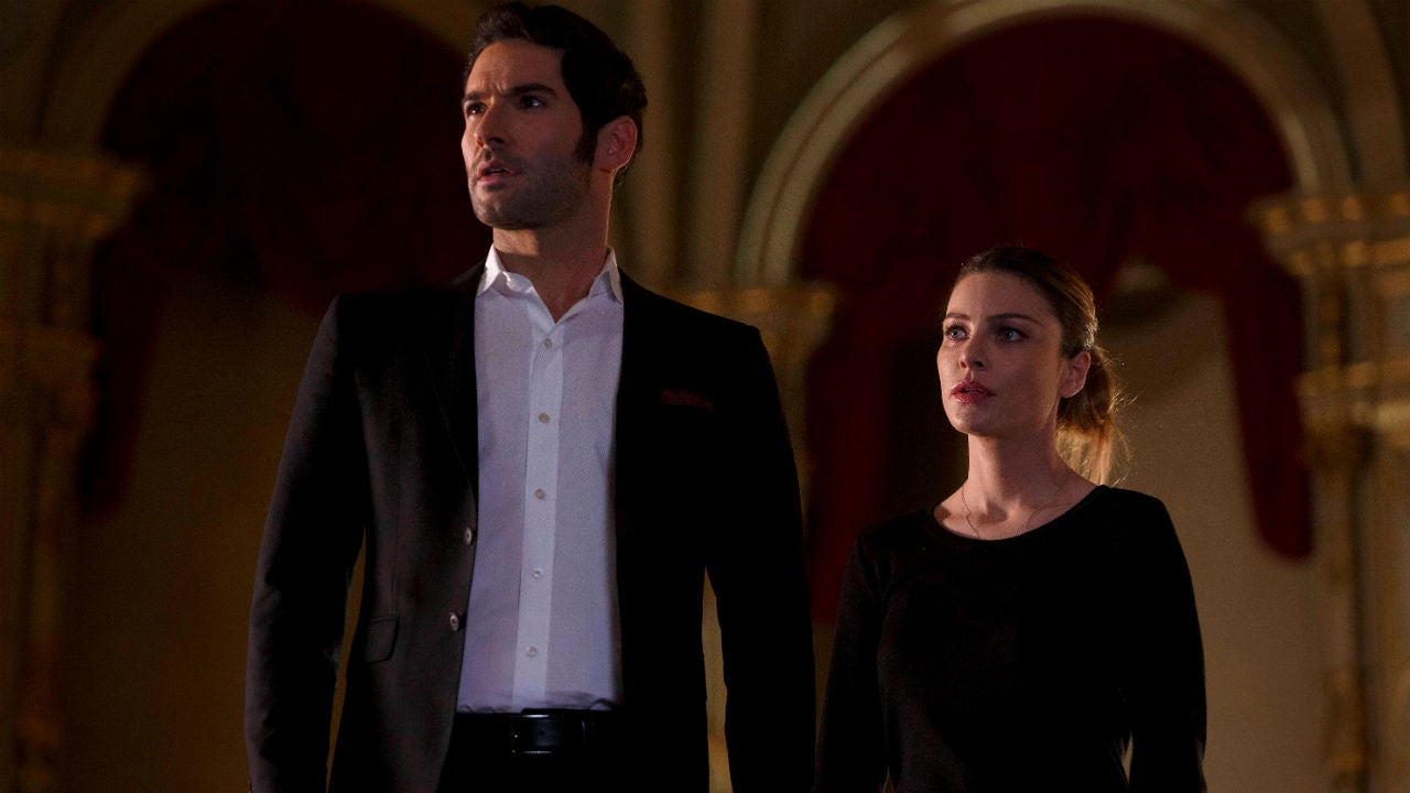 Tom Ellis and Lauren German in 'Lucifer'