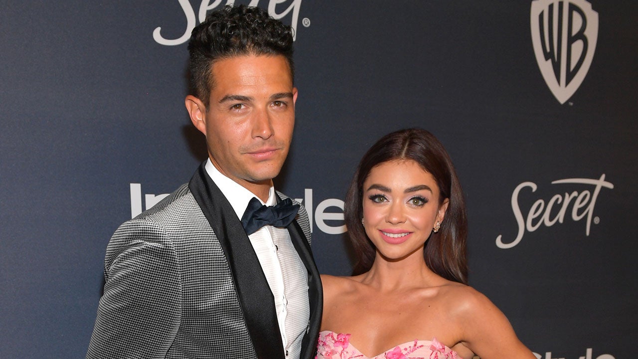 Wells Adams and Sarah Hyland at The 2020 InStyle And Warner Bros. 77th Annual Golden Globe Awards Post-Party 