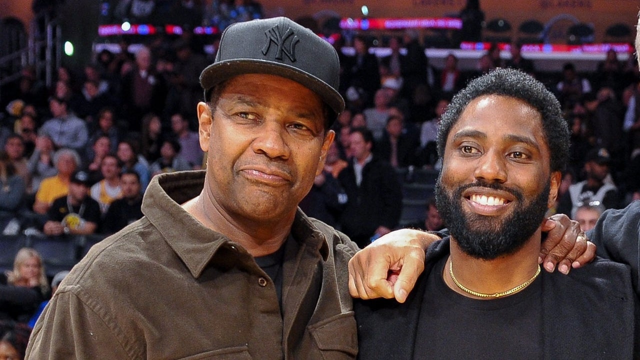 Actors Denzel Washington and son John David Washington attend a basketball game between the Los Angeles Lakers and the San Antonio Spurs at Staples Center on December 05, 2018 in Los Angeles, California. 