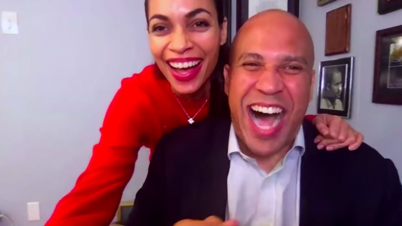 Rosario Dawson and Cory Booker