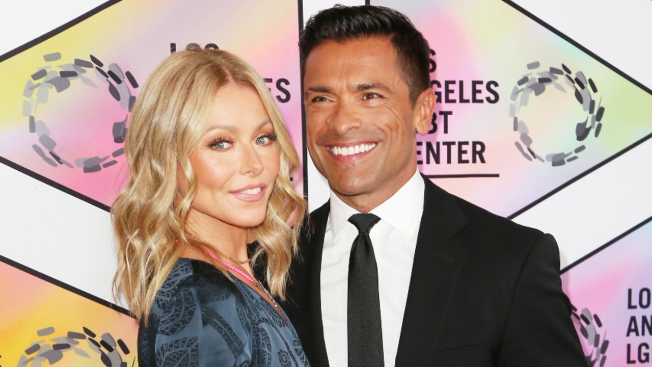 Kelly Ripa and husband Mark Consuelos arrive at the Los Angeles LGBT Center's 49th Anniversary Gala Vanguard Awards at The Beverly Hilton Hotel.