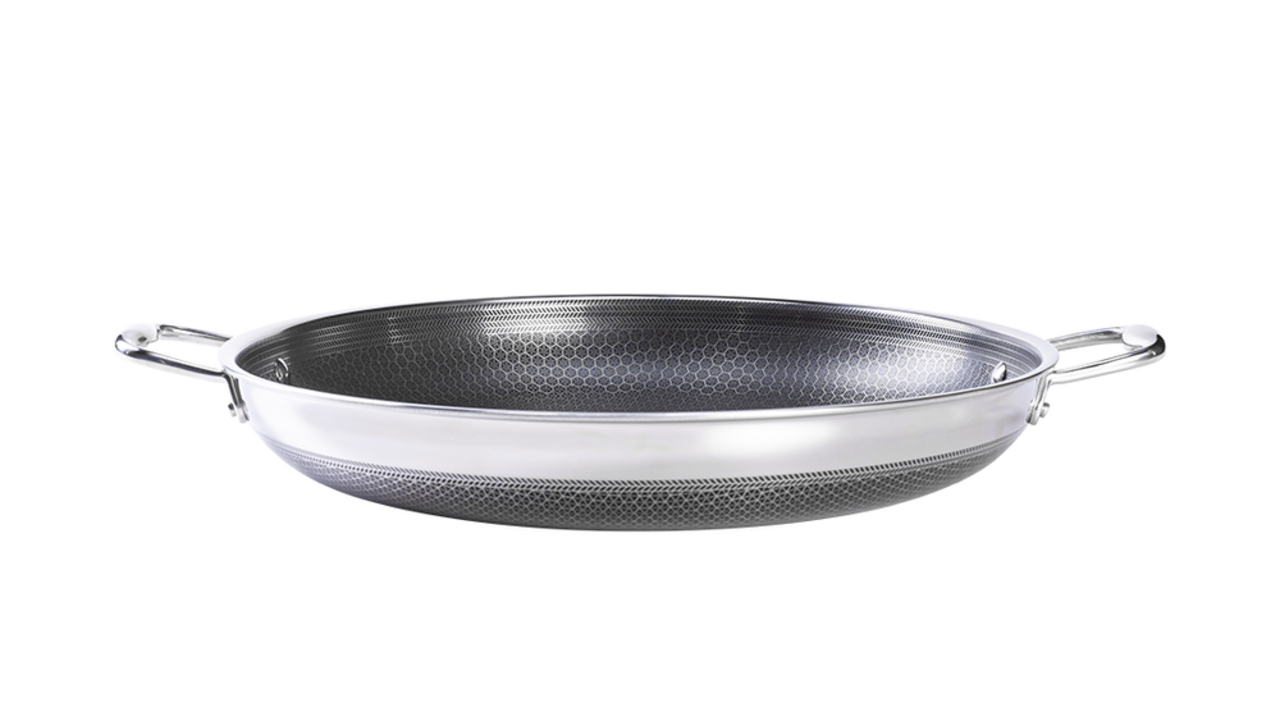 30 cm Stainless Steel Pan  Clad Stainless Steel Cookware – HexClad Cookware  AU