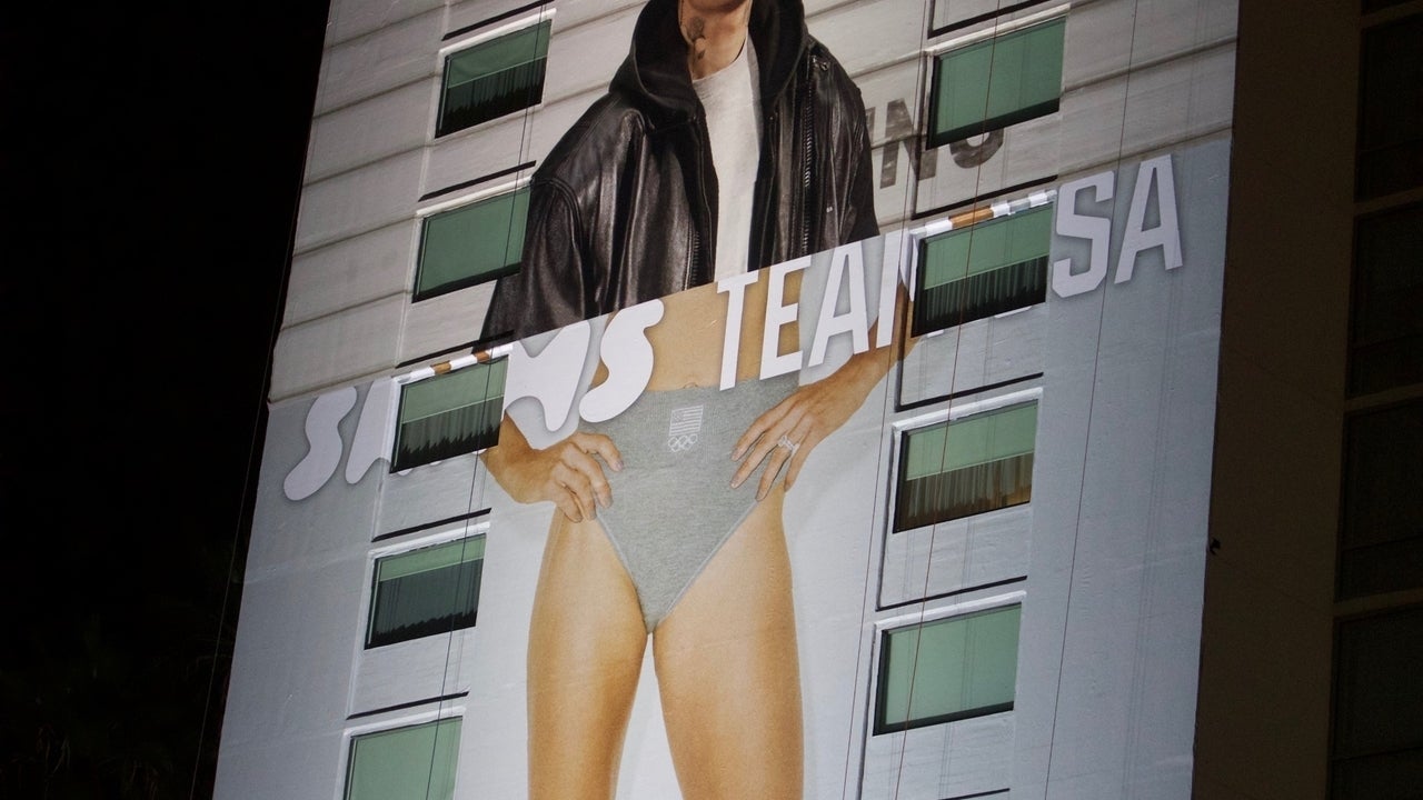 Justin Bieber mocked by fans as he appears to wear Kim Kardashian's Skims  UNDERWEAR in new billboard
