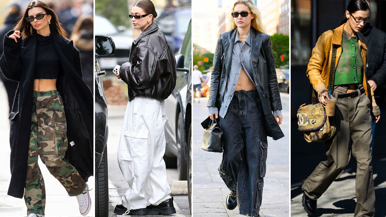 New Fashion Womens Cargo Pants Versatile Autumn 2023 Loose Fit PU